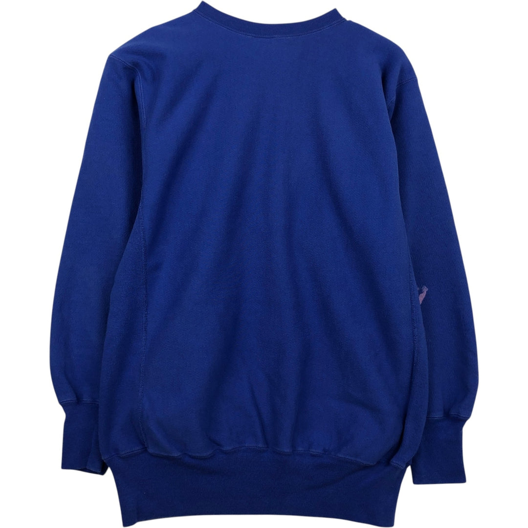 90'S Champion Reverse Weave Embroidered Tag College Sweatshirt Trainer Made in USA Men's XXL Vintage cotton blue type Vintage Second Hand