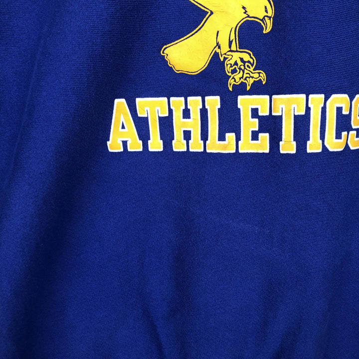 90'S Champion Reverse Weave Embroidered Tag College Sweatshirt Trainer Made in USA Men's XXL Vintage cotton blue type Vintage Second Hand