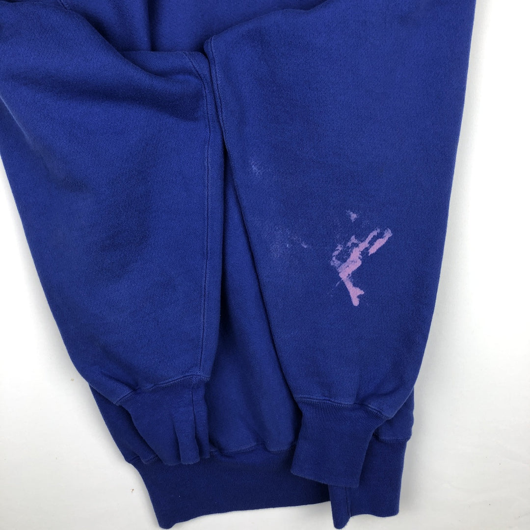 90'S Champion Reverse Weave Embroidered Tag College Sweatshirt Trainer Made in USA Men's XXL Vintage cotton blue type Vintage Second Hand