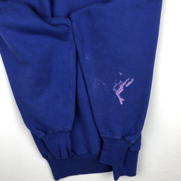 90'S Champion Reverse Weave Embroidered Tag College Sweatshirt Trainer Made in USA Men's XXL Vintage cotton blue type Vintage Second Hand