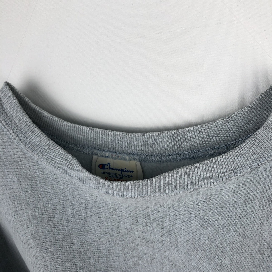 80'S Champion Reverse Weave Tricot Tag College Sweatshirt, Made in USA, Men's XL, Vintage cotton gray type Vintage Second Hand