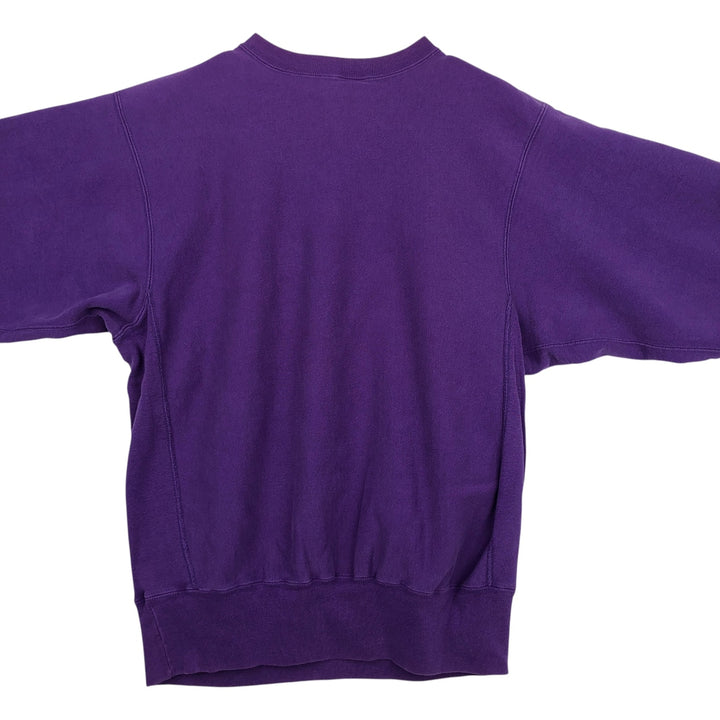 90'S Champion Reverse Weave Embroidered Tag College Sweatshirt Trainer Made in USA Men's XL Vintage cotton purple type Vintage Second Hand