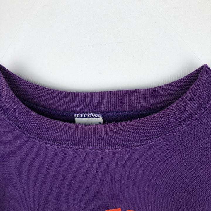 90'S Champion Reverse Weave Embroidered Tag College Sweatshirt Trainer Made in USA Men's XL Vintage cotton purple type Vintage Second Hand