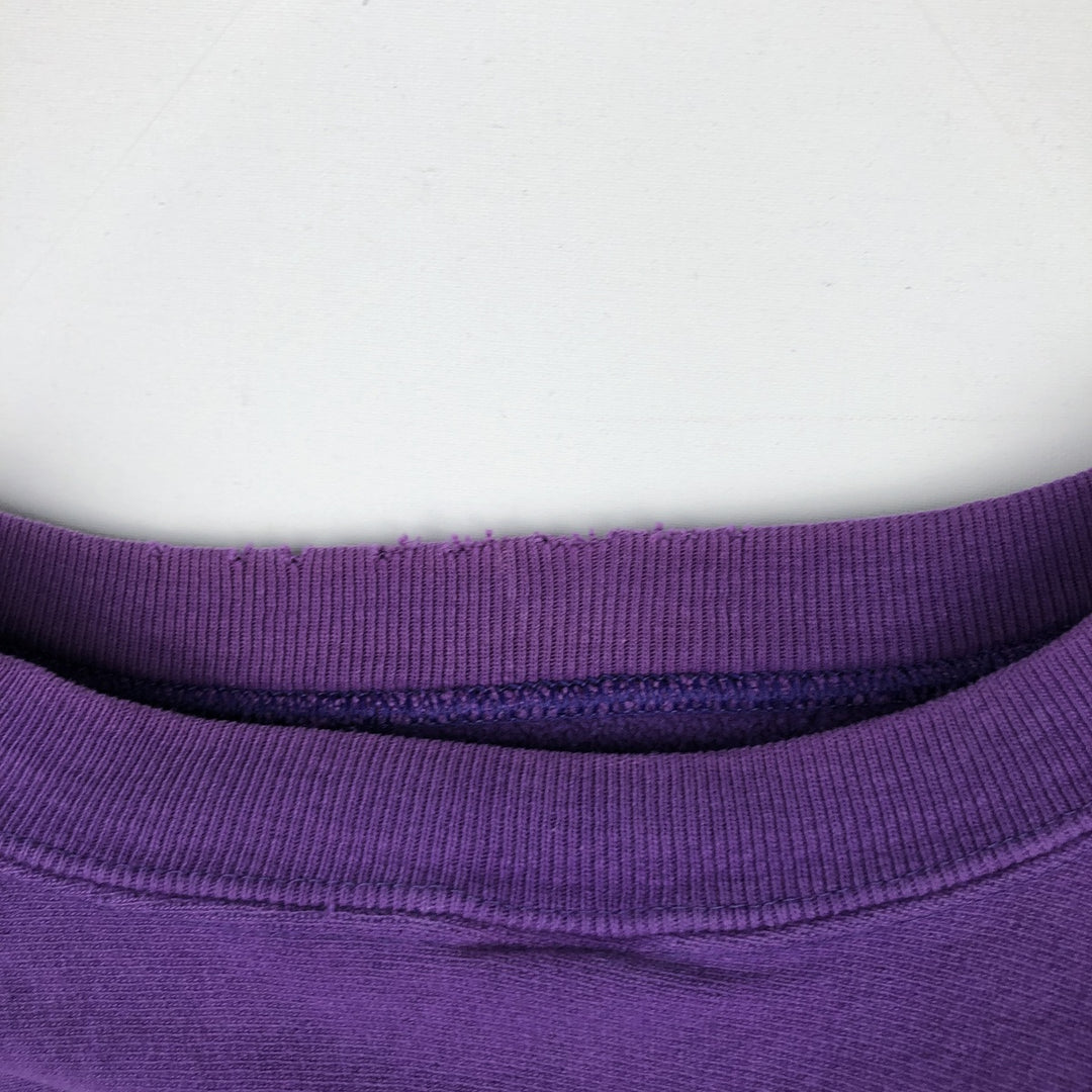 90'S Champion Reverse Weave Embroidered Tag College Sweatshirt Trainer Made in USA Men's XL Vintage cotton purple type Vintage Second Hand