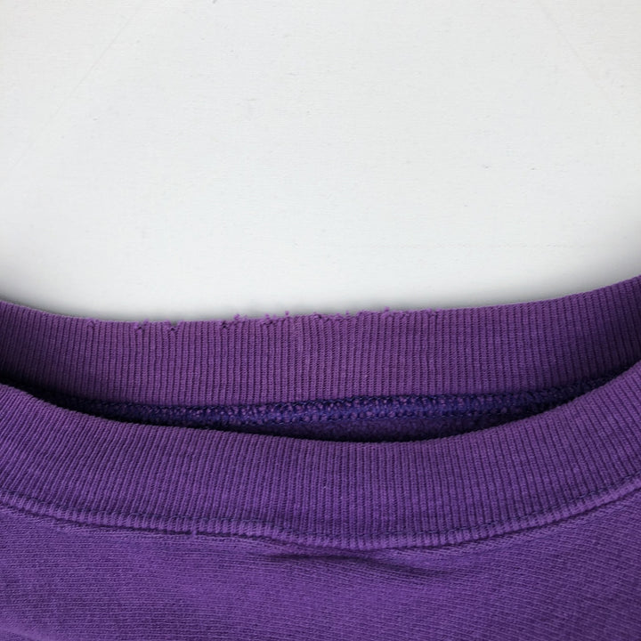 90'S Champion Reverse Weave Embroidered Tag College Sweatshirt Trainer Made in USA Men's XL Vintage cotton purple type Vintage Second Hand