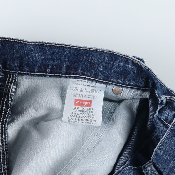 00'S Wrangler CARPENTER denim painter pants for men, equivalent to W34 cotton blue type Vintage Second Hand