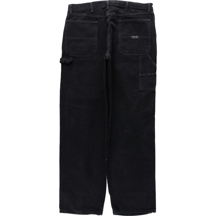 2000'S Wrangler HERO denim painter pants, men's size W37 (approx.) cotton black type Vintage Second Hand