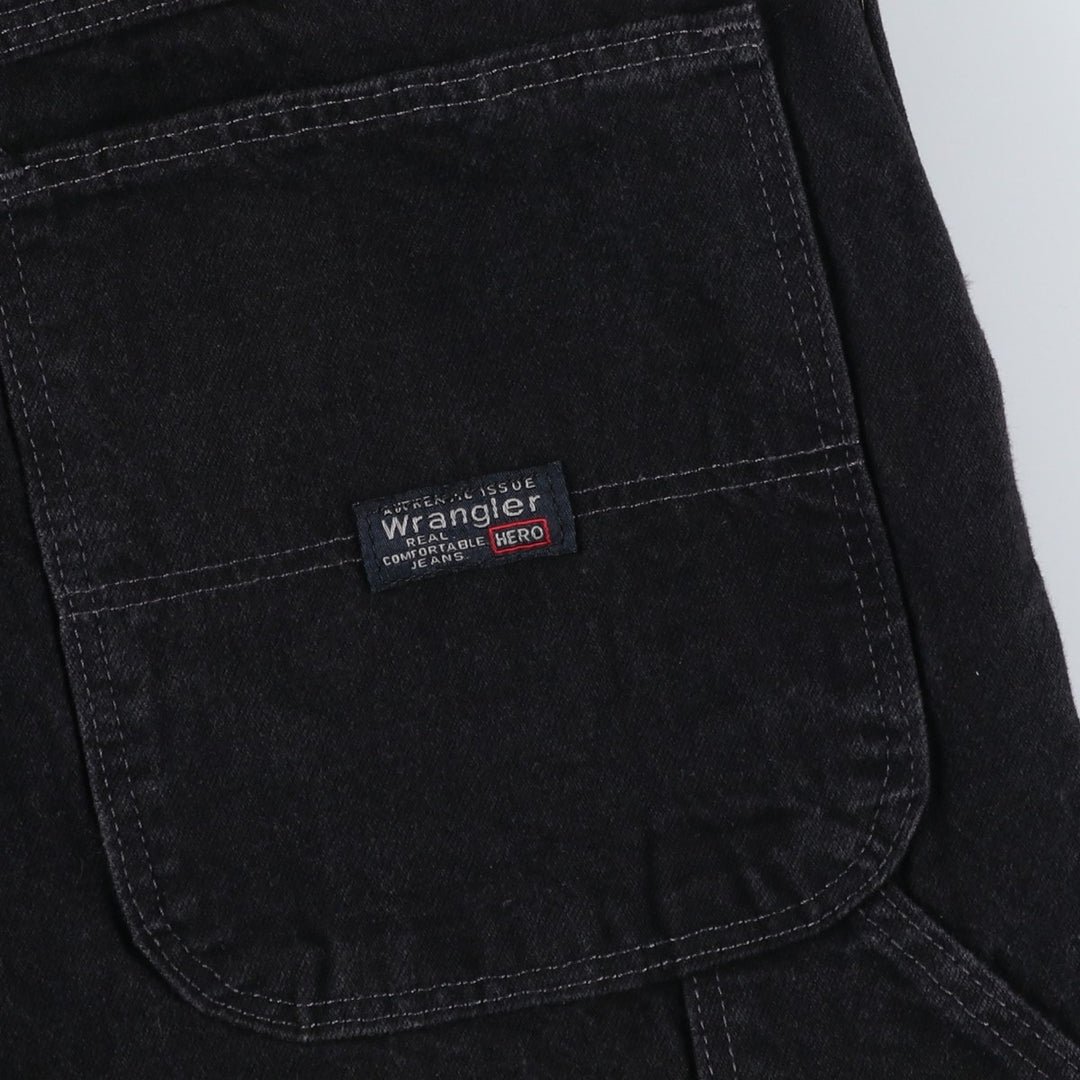 2000'S Wrangler HERO denim painter pants, men's size W37 (approx.) cotton black type Vintage Second Hand