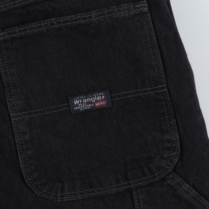 2000'S Wrangler HERO denim painter pants, men's size W37 (approx.) cotton black type Vintage Second Hand