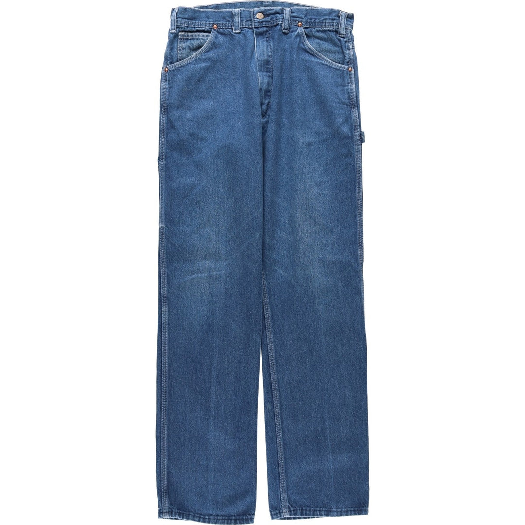 80s-90'S Key denim painter pants, men's size W33 equivalent, vintage. unclear blue type Vintage Second Hand