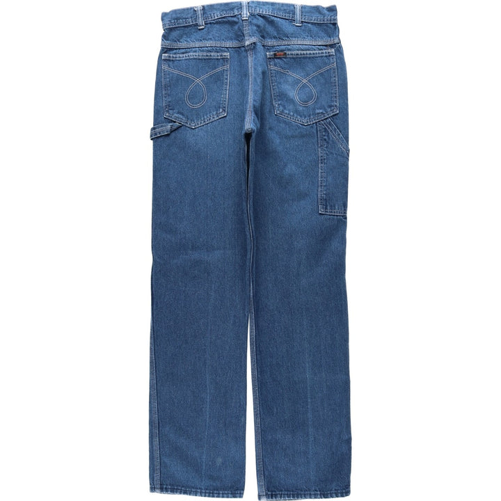 80s-90'S Key denim painter pants, men's size W33 equivalent, vintage. unclear blue type Vintage Second Hand