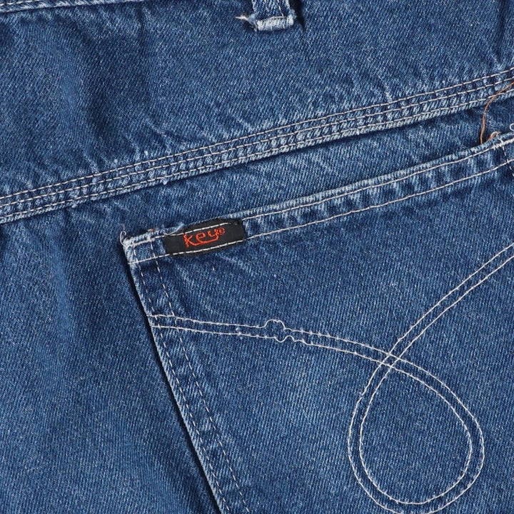 80s-90'S Key denim painter pants, men's size W33 equivalent, vintage. unclear blue type Vintage Second Hand