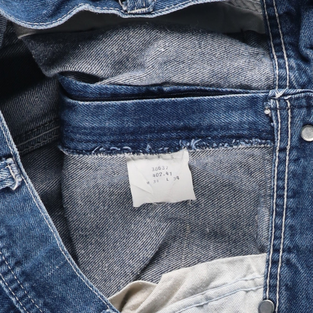 80s-90'S Key denim painter pants, men's size W33 equivalent, vintage. unclear blue type Vintage Second Hand