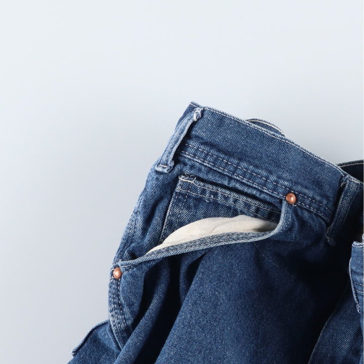 80s-90'S Key denim painter pants, men's size W33 equivalent, vintage. unclear blue type Vintage Second Hand