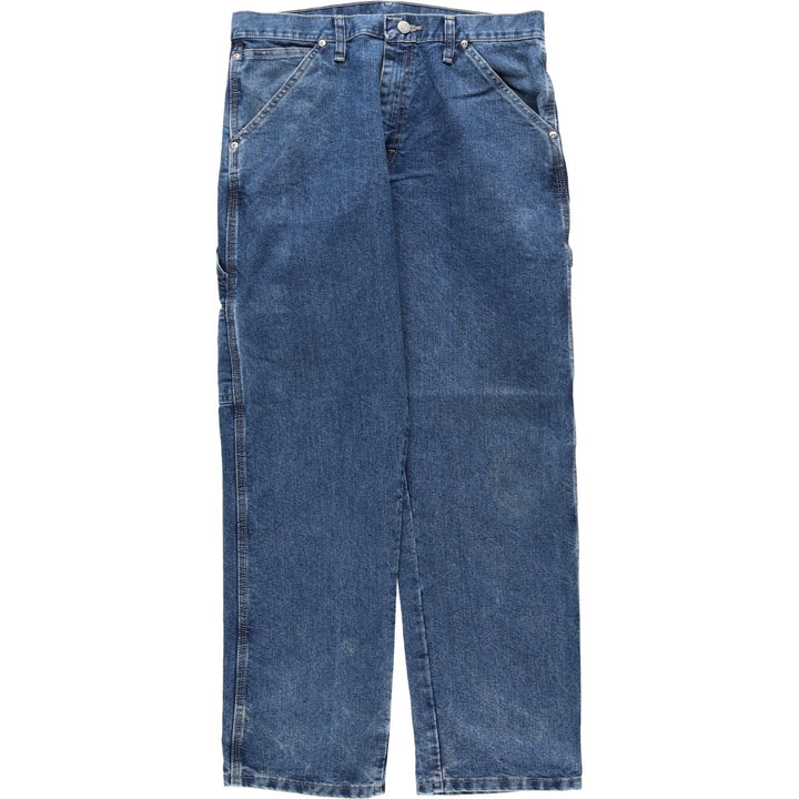 00'S Wrangler CARPENTER denim painter pants for men, equivalent to W33 cotton blue type Vintage Second Hand