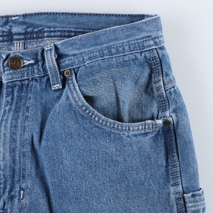 Key Denim Painter Pants, Men's W30 (approx.) unclear blue type Vintage Second Hand