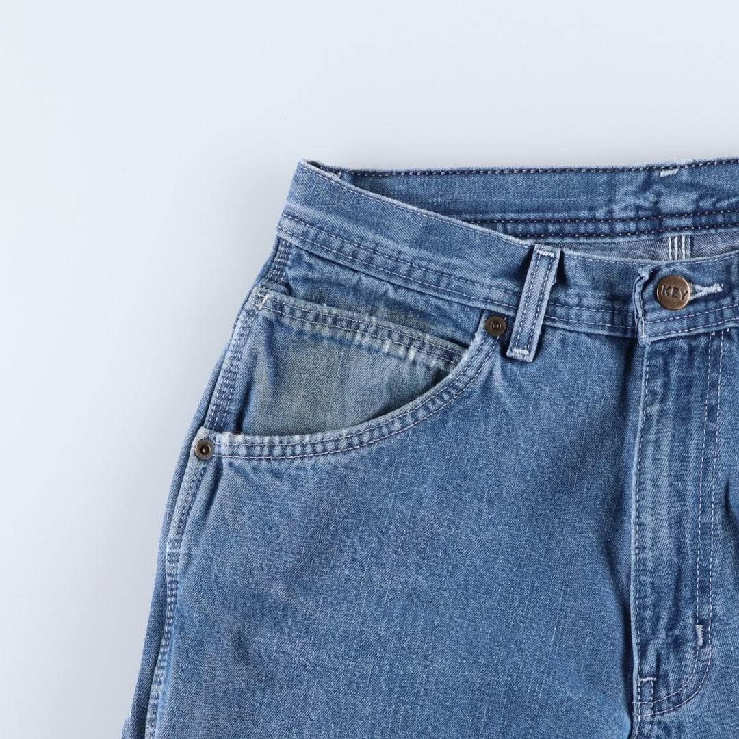 Key Denim Painter Pants, Men's W30 (approx.) unclear blue type Vintage Second Hand