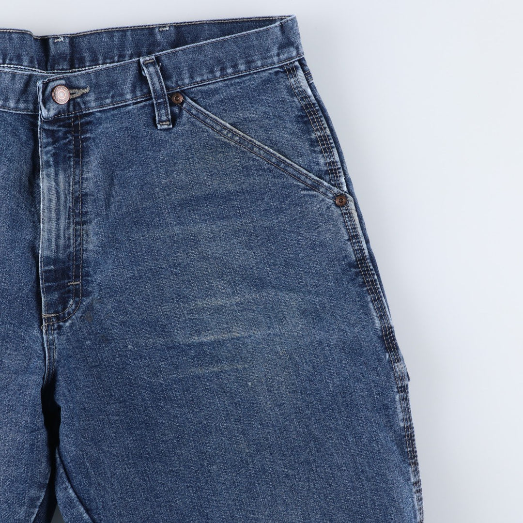 00'S Wrangler CARPENTER denim painter pants for men, W35 equivalent cotton blue type Vintage Second Hand