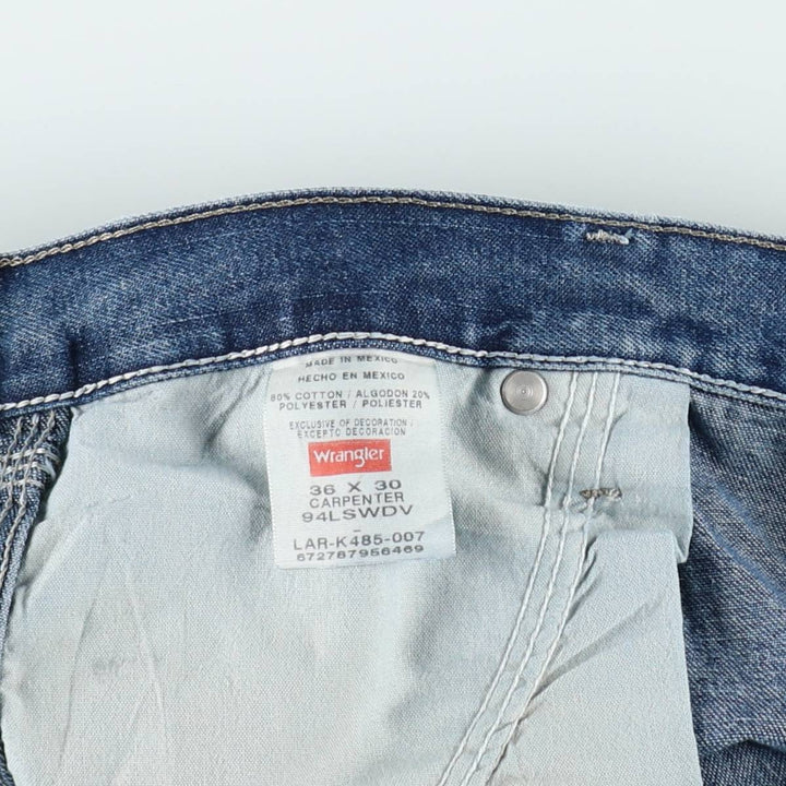 Wrangler CARPENTER Denim Painter Pants Men's W37 equivalent cotton blue type Vintage Second Hand