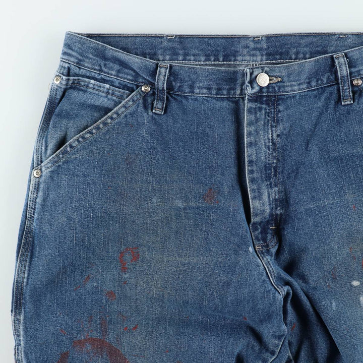 Wrangler CARPENTER Denim Painter Pants Men's W37 equivalent cotton blue type Vintage Second Hand