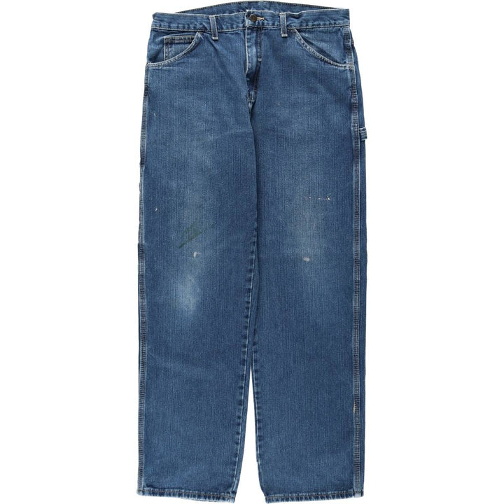 Dickies denim painter pants for men, equivalent to W34 cotton blue type Vintage Second Hand
