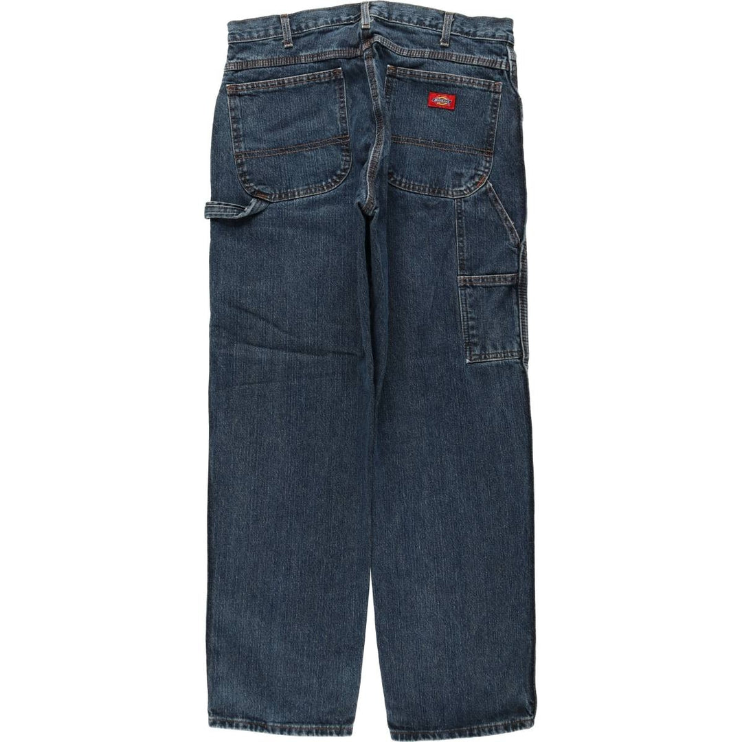 Dickies denim painter pants for men, equivalent to W34 cotton blue type Vintage Second Hand
