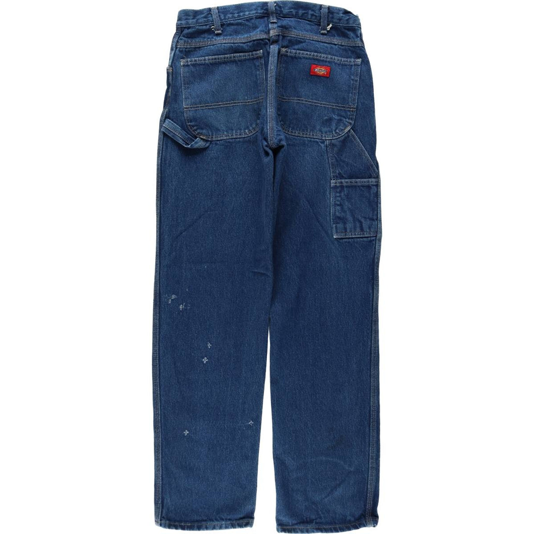 Dickies denim painter pants for men, equivalent to W32 cotton navy blue type Vintage Second Hand