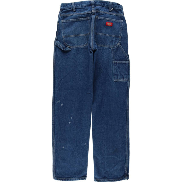 Dickies denim painter pants for men, equivalent to W32 cotton navy blue type Vintage Second Hand