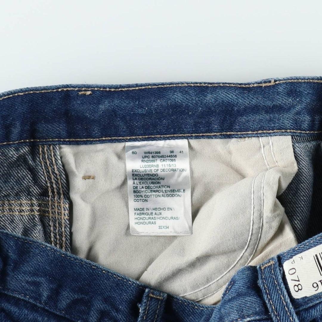 Dickies denim painter pants for men, equivalent to W32 cotton navy blue type Vintage Second Hand