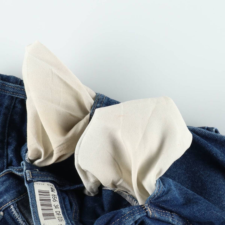 Dickies denim painter pants for men, equivalent to W32 cotton navy blue type Vintage Second Hand