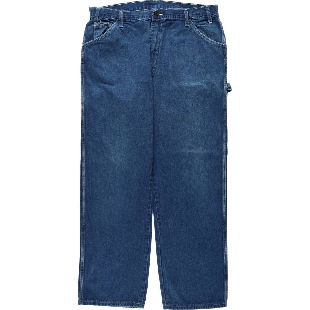 Dickies denim painter pants for men, equivalent to W35 unclear navy blue type Vintage Second Hand