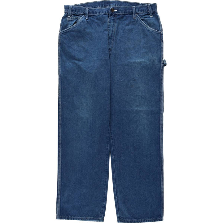 Dickies denim painter pants for men, equivalent to W35 unclear navy blue type Vintage Second Hand