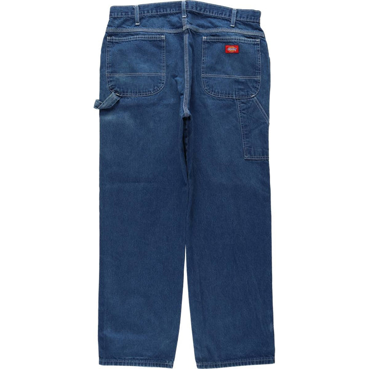 Dickies denim painter pants for men, equivalent to W35 unclear navy blue type Vintage Second Hand