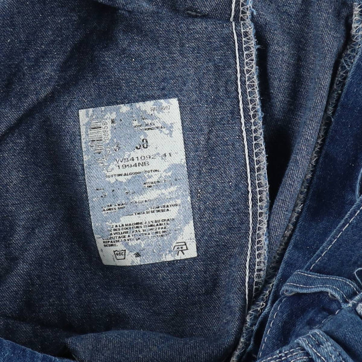 Dickies denim painter pants for men, equivalent to W35 unclear navy blue type Vintage Second Hand