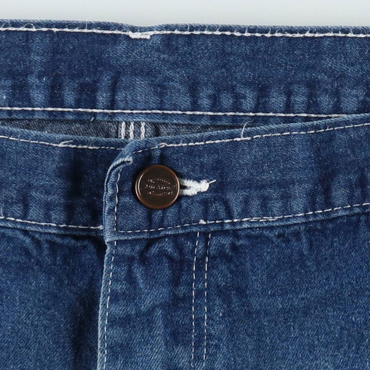 Dickies denim painter pants for men, equivalent to W35 unclear navy blue type Vintage Second Hand