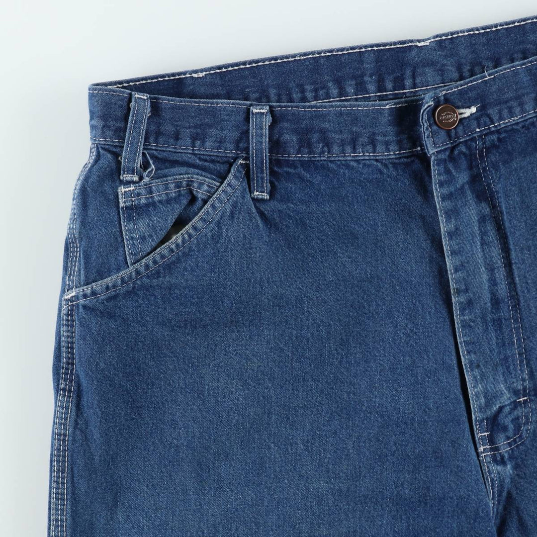 Dickies denim painter pants for men, equivalent to W35 unclear navy blue type Vintage Second Hand