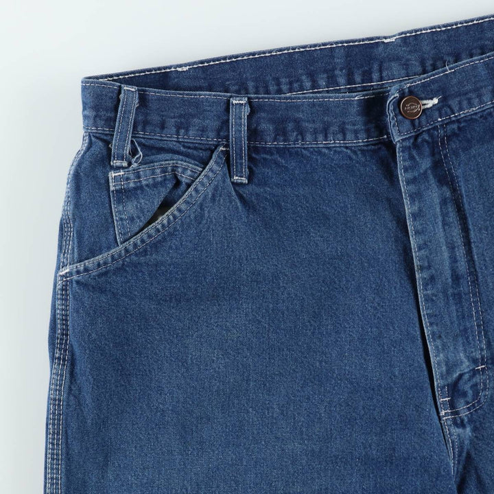 Dickies denim painter pants for men, equivalent to W35 unclear navy blue type Vintage Second Hand