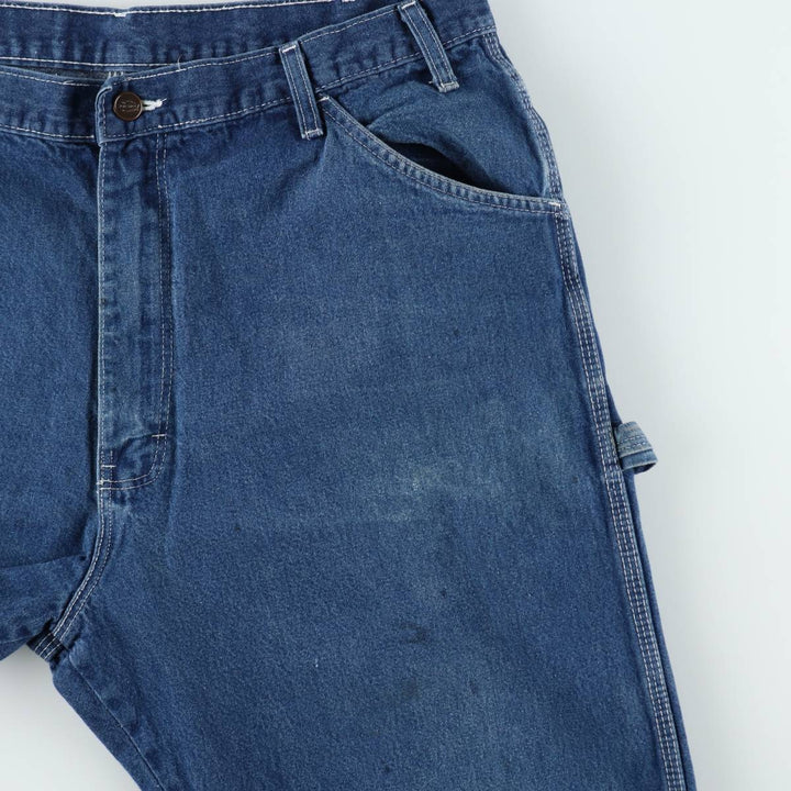 Dickies denim painter pants for men, equivalent to W35 unclear navy blue type Vintage Second Hand