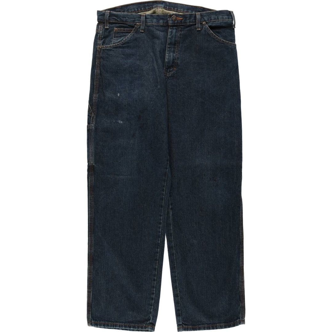 Dickies denim painter pants for men, equivalent to w36 cotton navy blue type Vintage Second Hand