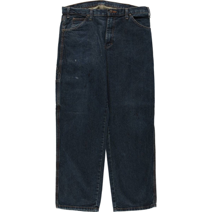 Dickies denim painter pants for men, equivalent to w36 cotton navy blue type Vintage Second Hand
