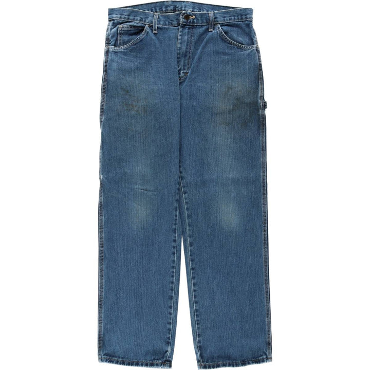 Dickies denim painter pants for men, equivalent to W35 cotton blue type Vintage Second Hand