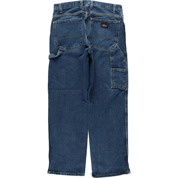 Dickies denim painter pants for men, equivalent to W33 unclear blue type Vintage Second Hand