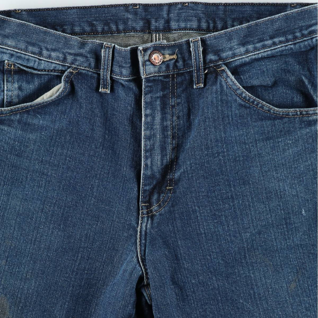 Dickies denim painter pants for men, equivalent to W33 unclear blue type Vintage Second Hand