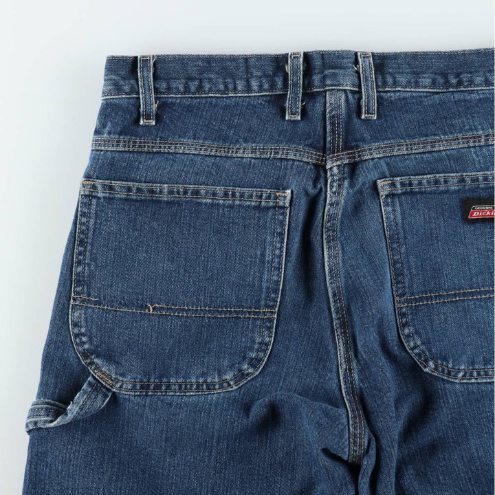 Dickies denim painter pants for men, equivalent to W33 unclear blue type Vintage Second Hand