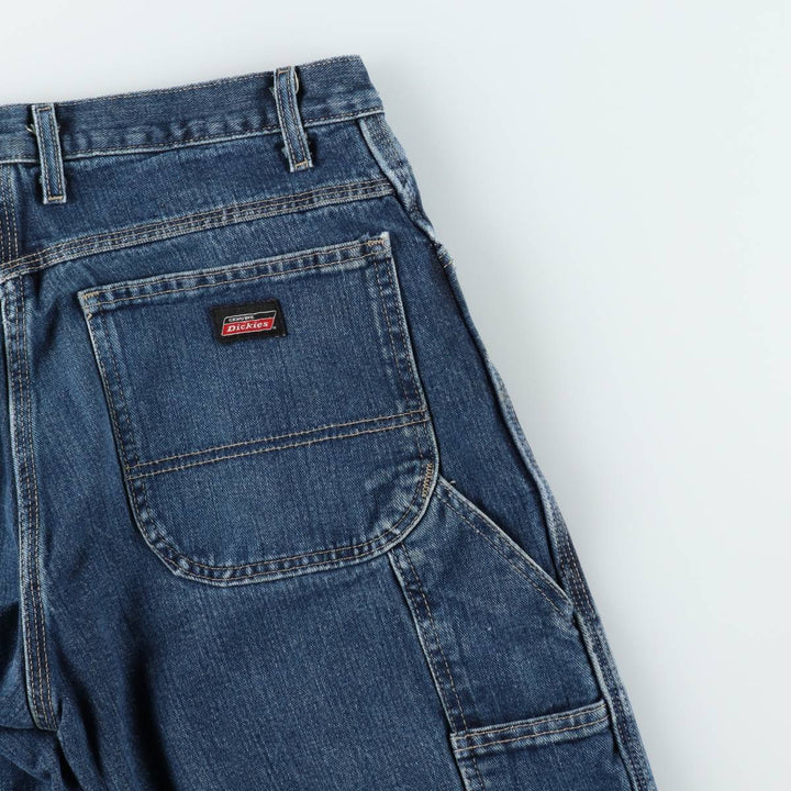 Dickies denim painter pants for men, equivalent to W33 unclear blue type Vintage Second Hand