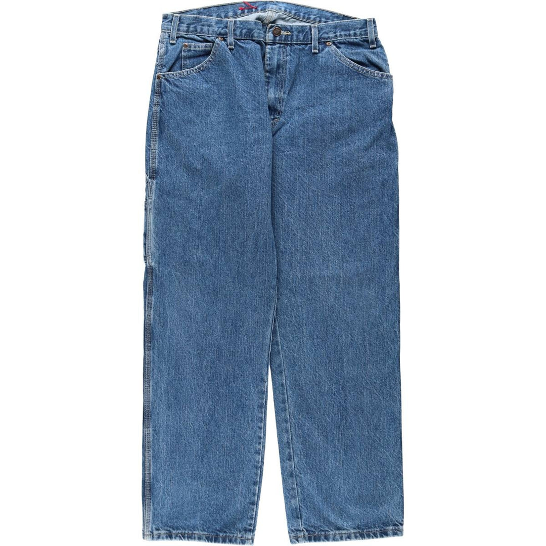 Dickies denim painter pants for men, equivalent to W35 cotton blue type Vintage Second Hand