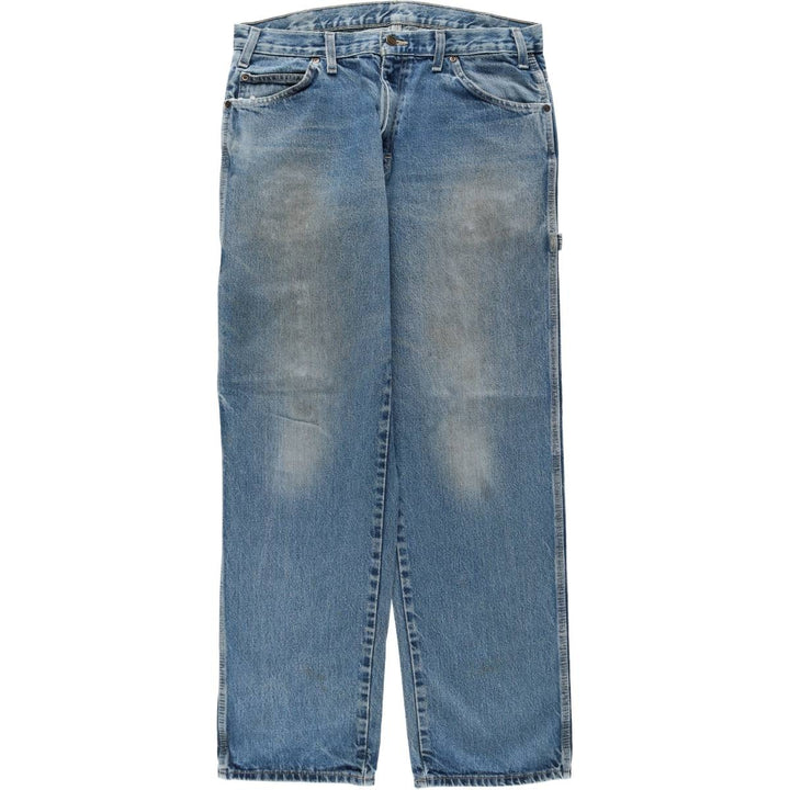 Dickies denim painter pants for men, equivalent to W34 cotton blue type Vintage Second Hand