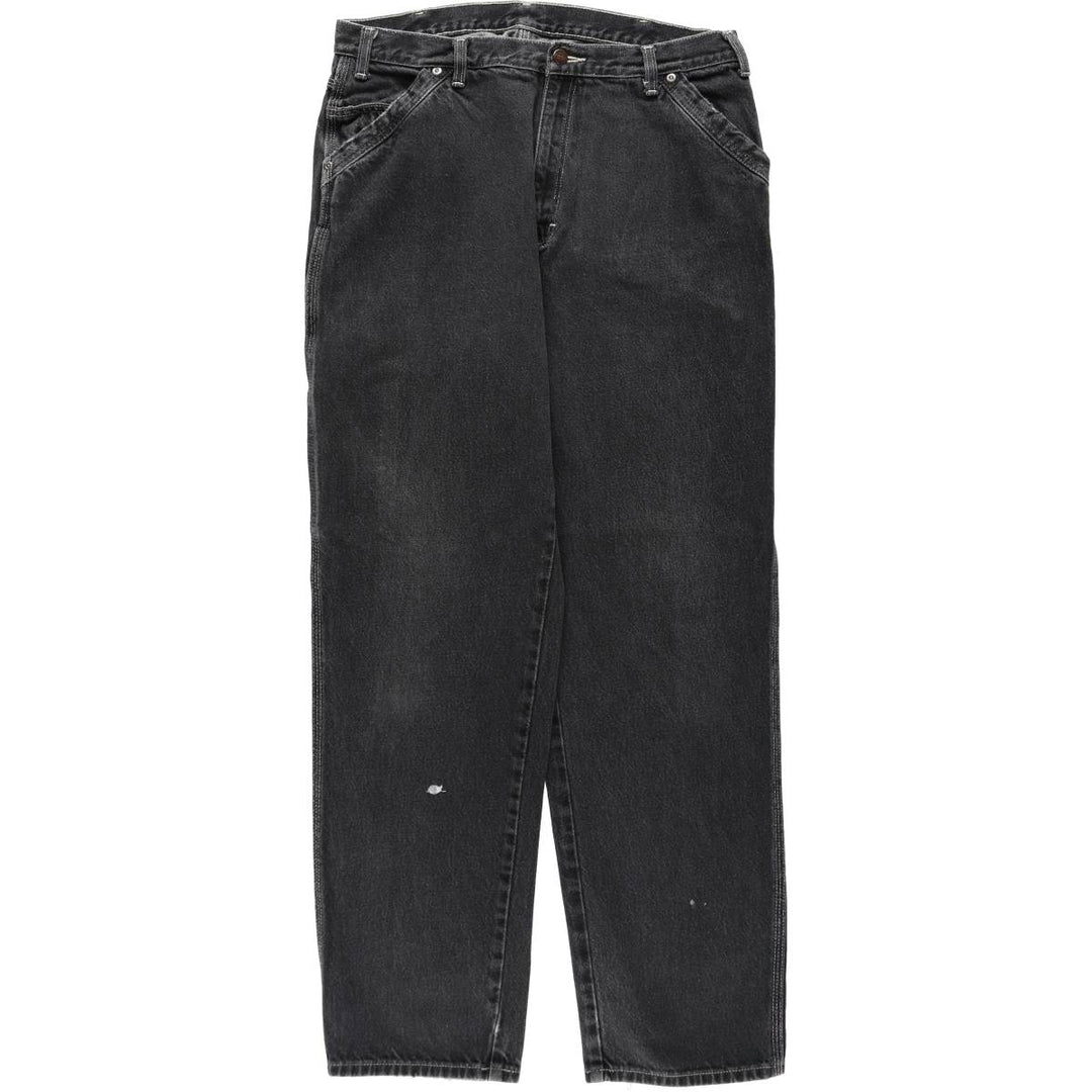 Dickies denim painter pants for men, equivalent to W34 cotton black type Vintage Second Hand