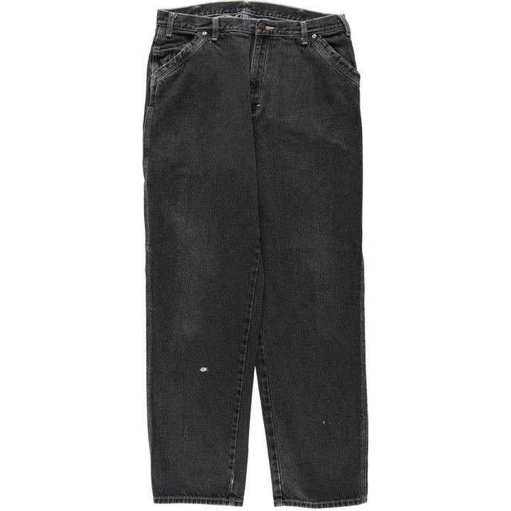 Dickies denim painter pants for men, equivalent to W34 cotton black type Vintage Second Hand