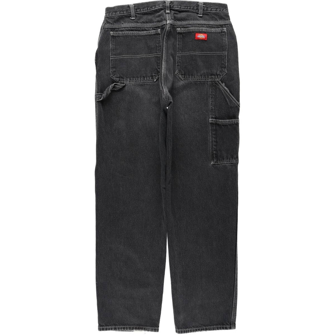 Dickies denim painter pants for men, equivalent to W34 cotton black type Vintage Second Hand